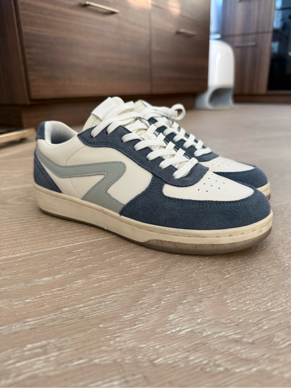 Rag & Bone retro court leather sneakers in Navy and White (limited edition) US 8 - Picture 5 of 15